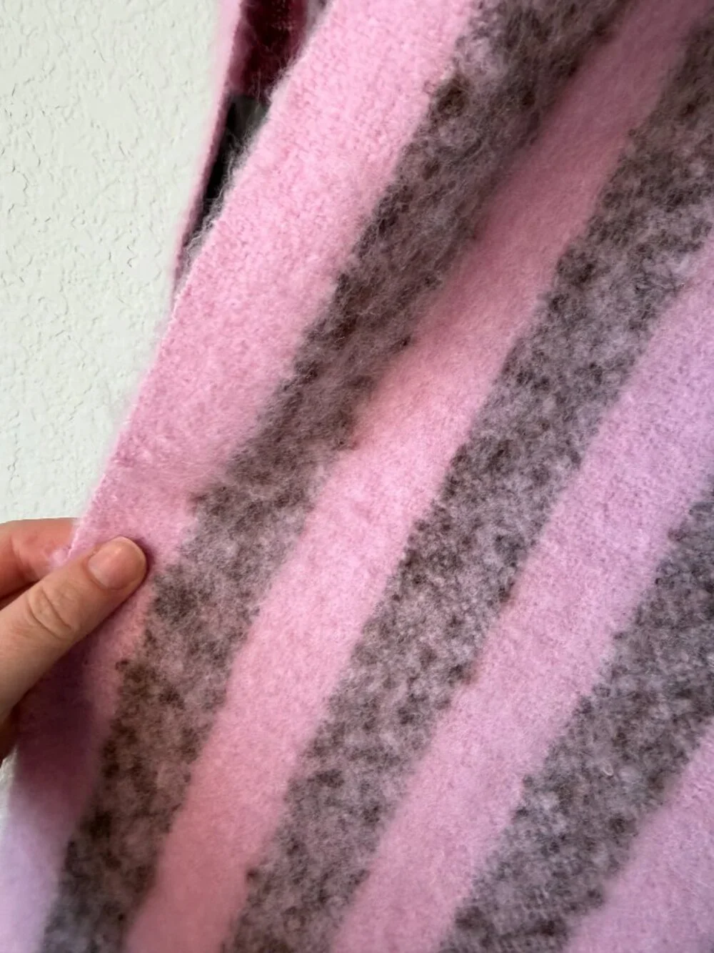 NWT Anthropologie Pink Brown Brushed Woven Scarf